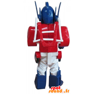 Sininen robotti maskotti, valkoinen ja punainen Transformers - MASFR24059 - Mascottes de Robots