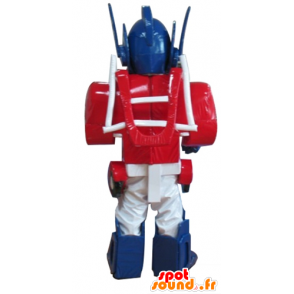 Blauwe robot mascotte, wit en rood van Transformers - MASFR24059 - mascottes Robots