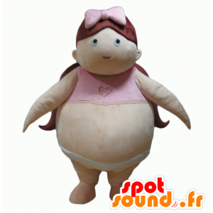 Mascotte de fille obèse, de gros bébé - MASFR24063 - Mascottes Garçons et Filles