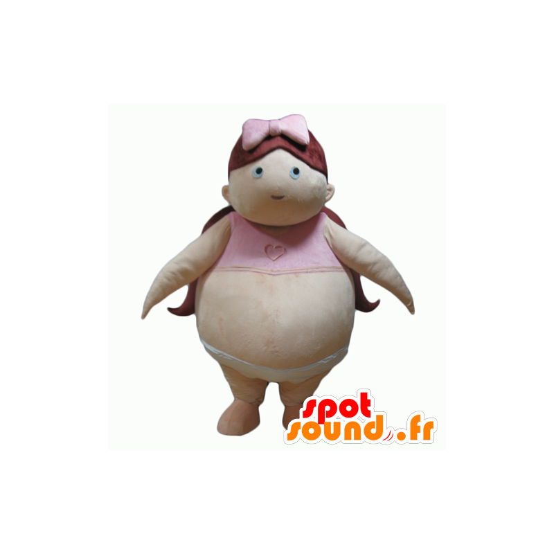 Obese girl mascot, big baby - MASFR24063 - Mascots boys and girls