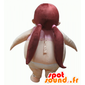 Zwaarlijvige meisje mascotte, grote baby - MASFR24063 - Mascottes Boys and Girls