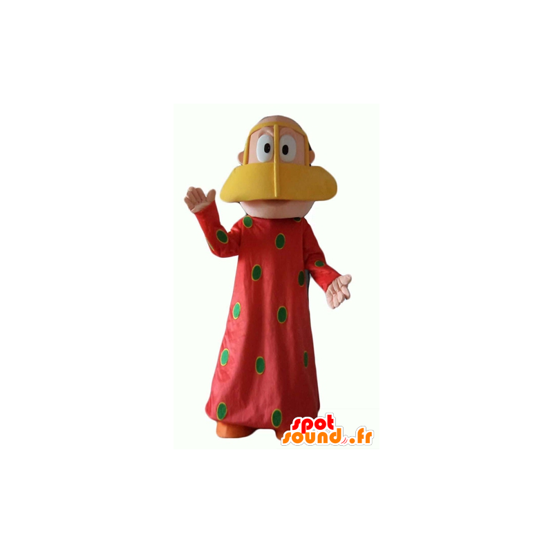 Mascot mujer oriental con un vestido rojo con guisantes - MASFR24067 - Mujer de mascotas