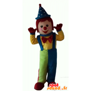 Mascot clown multicolore, tutti i sorrisi - MASFR24071 - Circo mascotte