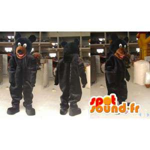 Mascotte d'ours noir et marron. Costume d'ours - MASFR006608 - Mascotte d'ours