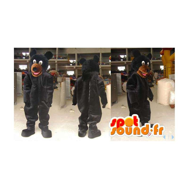 Sort og brun bjørnemaskot. Bear kostume - Spotsound maskot