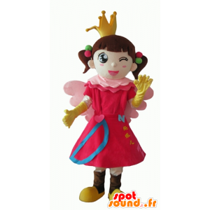 Mascot lille pige, prinsesse, fe - Spotsound maskot kostume