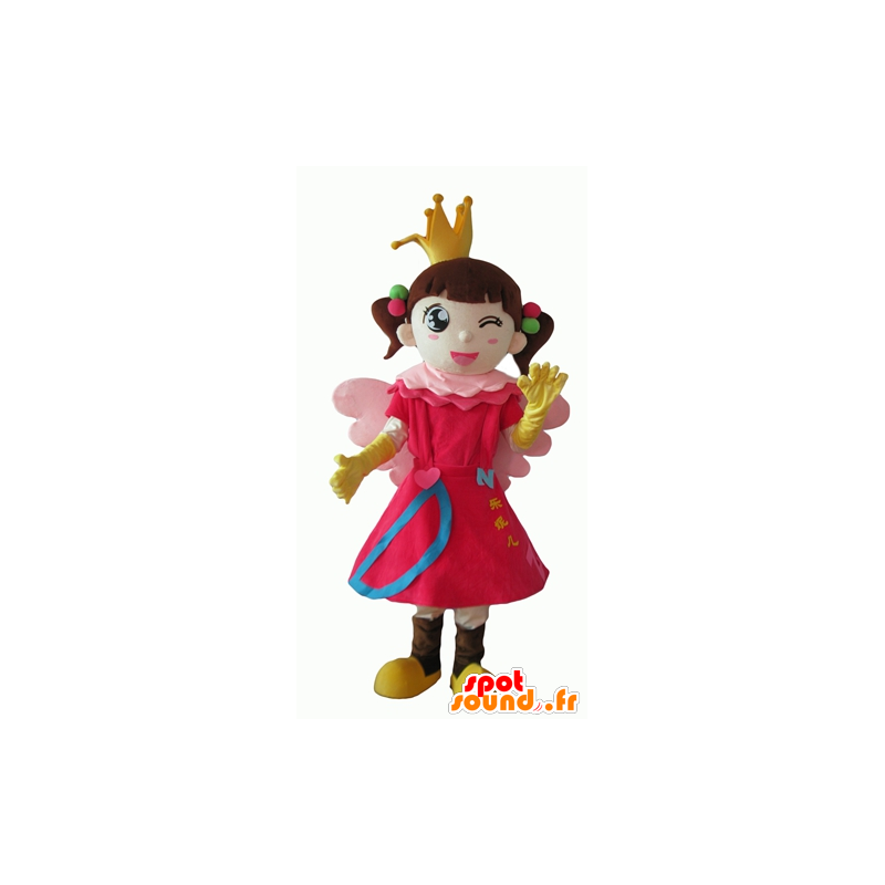 Pikkutyttö maskotti, prinsessa, keiju - MASFR24081 - keiju Maskotteja