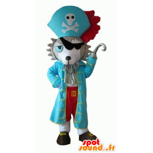 Psí maskot, oblečený v pirátské husky - MASFR24086 - psí Maskoti