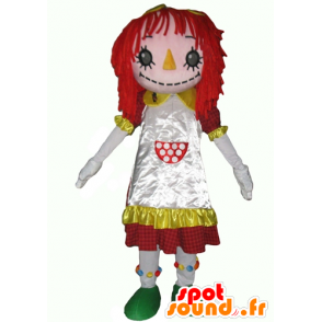 Pop mascotte, vogelverschrikker meisje met rood haar - MASFR24087 - Mascottes Boys and Girls