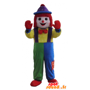 Mascot clown multicolore, tutti i sorrisi - MASFR24089 - Circo mascotte