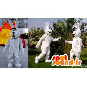 Mascotte de lapin blanc, géant - Toutes tailles - MASFR006610 - Mascotte de lapins