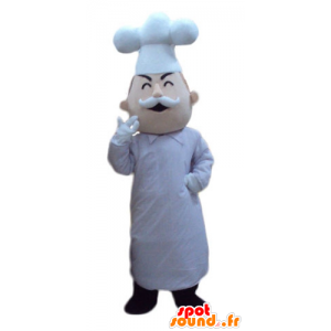 Chef mascotte, met een hoed en een snor - MASFR24095 - man Mascottes