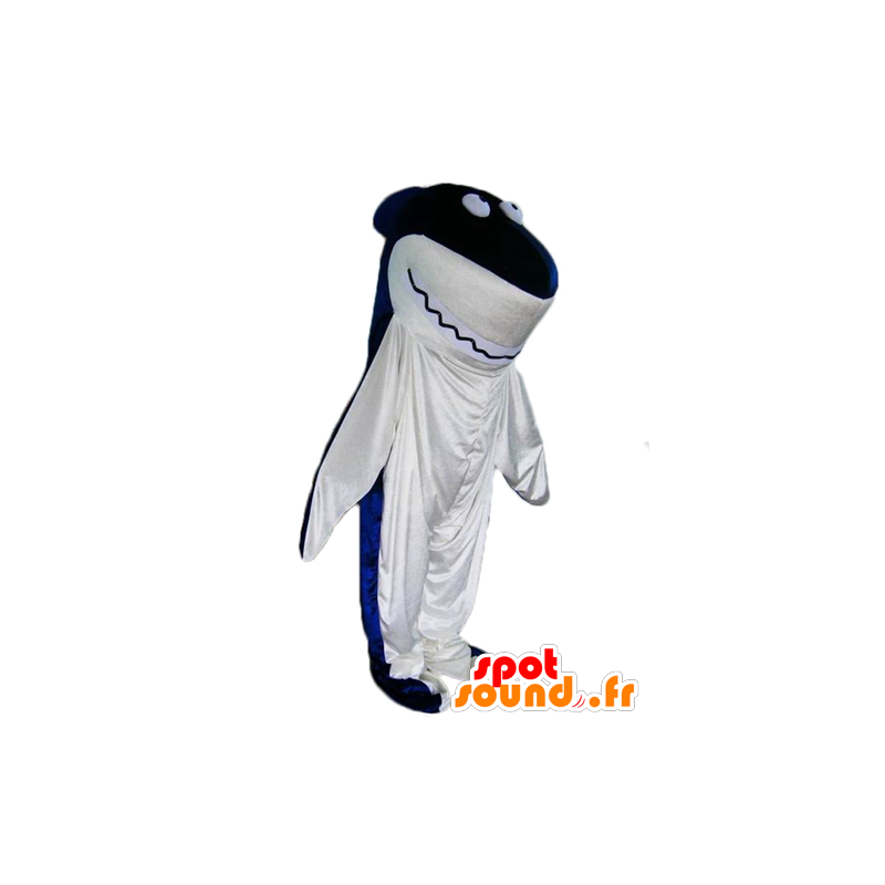 Hajmaskot, blå och vit, jätte - Spotsound maskot