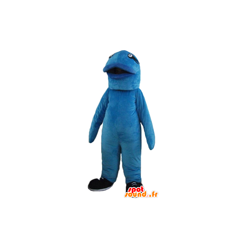 Mascot grote blauwe vissen, reus en origineel - MASFR24098 - Fish Mascottes