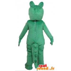 Green crocodile mascot and yellow, very funny and colorful - MASFR24100 - Mascot of crocodiles