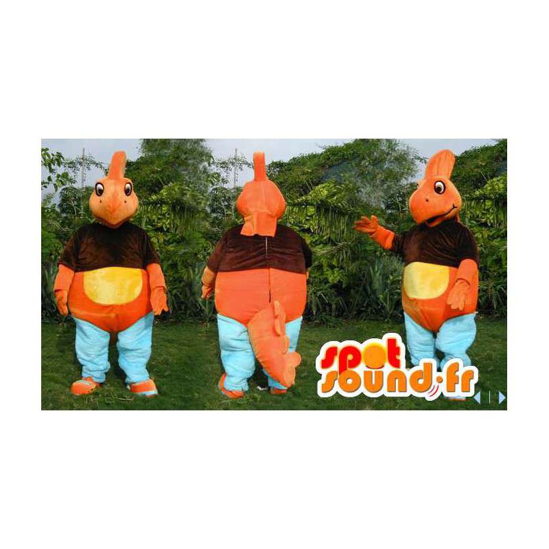 Mascot laranja e azul do dinossauro, gigante em Mascot Dinosaur Mudança de  cor Sem mudança Cortar L (180-190 Cm) Esboço antes da fabricação (2D) Não  Com as roupas? (se presente na foto)