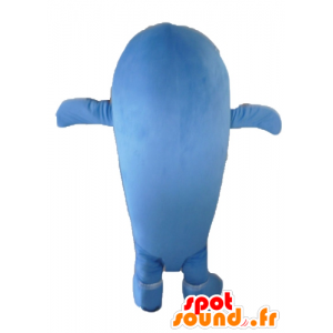 Mascotte de baleine bleue et blanche, fun et souriante - MASFR24102 - Mascottes de l'océan