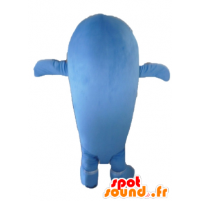 Blue and white whale mascot, fun and smiling - MASFR24102 - Mascots of the ocean