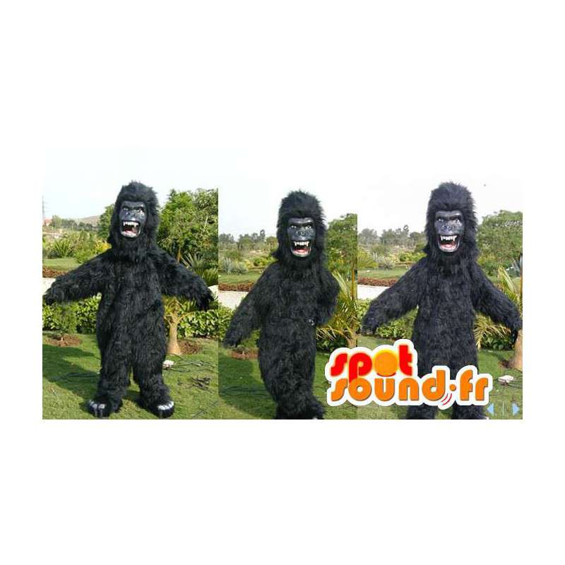 Mascotte de gorille noir. Costume de gorille noir - MASFR006612 - Mascottes de Gorilles