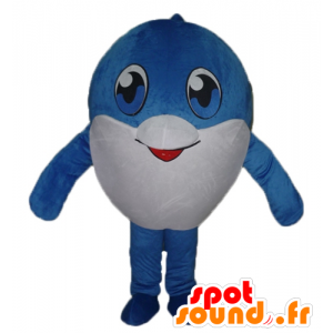 Atacado azul mascote e peixe branco, muito bonito - MASFR24105 - mascotes peixe