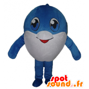 Mascotte gran pez azul y blanco, muy lindo - MASFR24105 - Peces mascotas