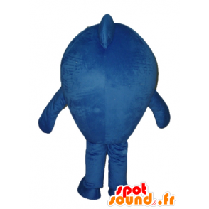 Mascotte großen blauen und weißen Fisch, sehr nett - MASFR24105 - Maskottchen-Fisch