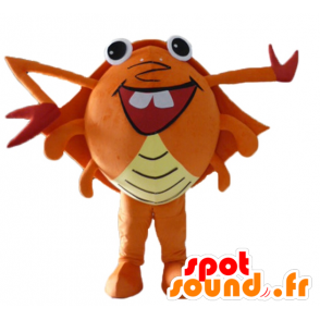 Oranje krab mascotte, rood en geel, reus, erg grappig - MASFR24108 - mascottes Crab