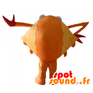 Krabbe-Maskottchen orange, rot und gelb, riesigen, sehr lustig - MASFR24108 - Maskottchen Krabbe