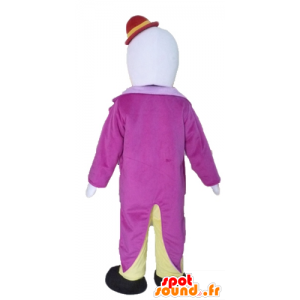 White dolphin mascot costume with a hat - MASFR24110 - Mascot Dolphin