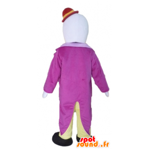 White dolphin mascot costume with a hat - MASFR24110 - Mascot Dolphin