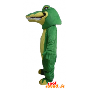 Verde e mascote crocodilo amarelo, realista e intimidante - MASFR24111 - crocodilos mascote