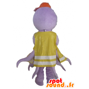 Mascot fialová chobotnice, se žlutým pláštěm - MASFR24114 - Maskoti oceánu