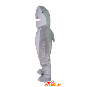 Mascot gray and white shark, realistic and impressive - MASFR24117 - Mascots shark