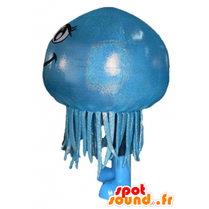 Mascot medusa gigante azul y sonriendo - MASFR24118 - Mascotas del océano