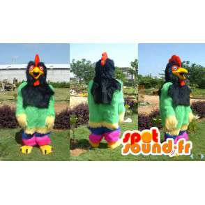 Mascot veelkleurige haan en harige - Alle maten - MASFR006617 - Mascot Hens - Hanen - Kippen