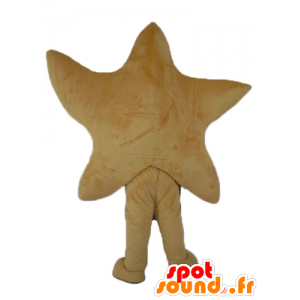 Mascot estrela do mar amarela, gigante e sorrindo - MASFR24123 - Sea Star Mascotes