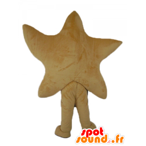Mascot žluté hvězdice, obří a usměvavý - MASFR24123 - Sea Star Maskoti