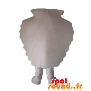 Mascot γιγαντιαίο λευκό περίβλημα, κέλυφος St Jacques - MASFR24124 - Μασκότ του ωκεανού