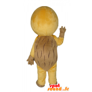 Amarelo tartaruga mascote, marrom e bege, muito bonito - MASFR24127 - Mascotes tartaruga