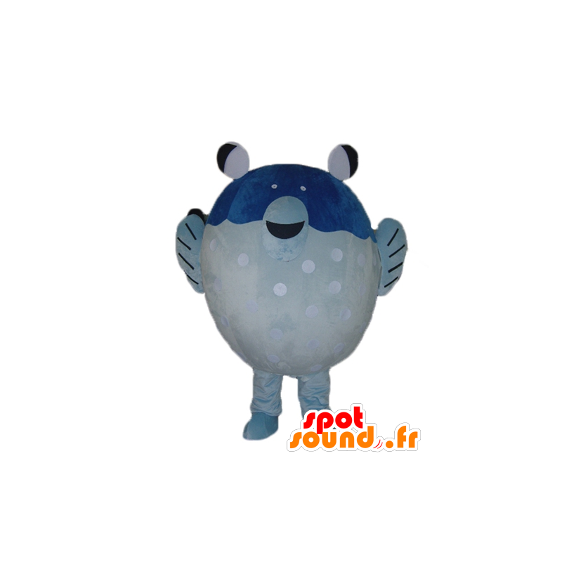 Groothandel Mascot blauwe en witte vis, reuze - MASFR24128 - Fish Mascottes
