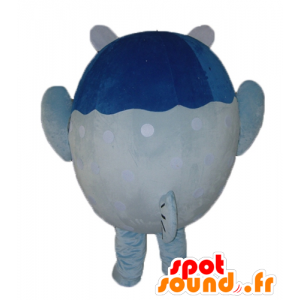 Mascotte de gros poisson bleu et blanc, géant - MASFR24128 - Mascottes Poisson
