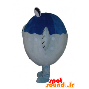 Mascotte großen blauen und weißen Fisch, Riesen - MASFR24128 - Maskottchen-Fisch