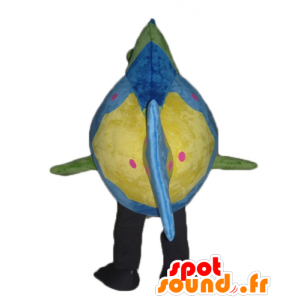 Meget smuk og farverig fiskemaskot - Spotsound maskot kostume