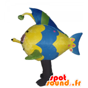 Meget smuk og farverig fiskemaskot - Spotsound maskot kostume