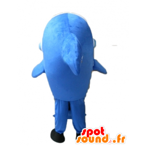 Delfín pruhovaný maskot se sluchátky na uších - MASFR24133 - Dolphin Maskot