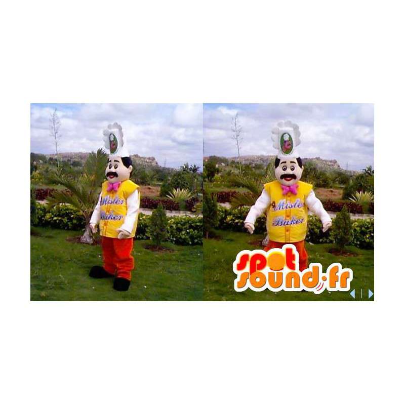 Maskottchen-Chef anpassbar. Kostüm Kopf - MASFR006621 - Menschliche Maskottchen