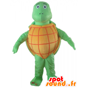 Mascot oranje en groene schildpad, allround, zeer succesvol - MASFR24136 - Turtle Mascottes