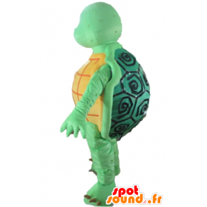 Mascot oransje og grønn skilpadde, all round, svært vellykket - MASFR24136 - Turtle Maskoter