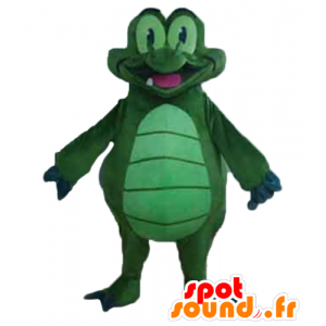 Mascotte de crocodile vert et bleu, géant, très rigolo - MASFR24137 - Mascotte de crocodiles