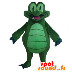 Maskotti vihreä ja sininen krokotiili, jättiläinen, erittäin hauska - MASFR24137 - maskotti krokotiilejä
